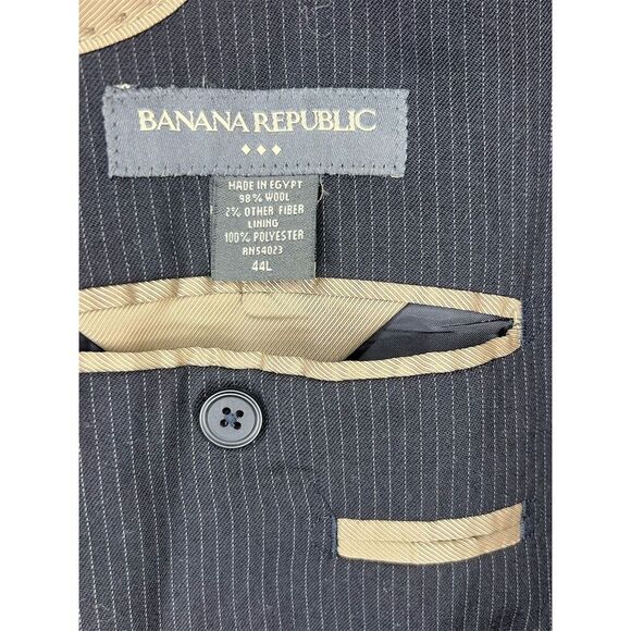 Banana Republic Men's Gray Wool Blazer 44L Classic Fit Business - Picture 6 of 7